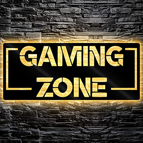 LEON FOLIEN Led Gaming Zone Deko Wand Lampe Geschenke für Jungen Männer Jungs Frauen Gamer - für Videospiel Fans - Schlafzimmer, Wohnzimmer, Zockerbude - Beleuchtung - MDF Holz von LEON FOLIEN