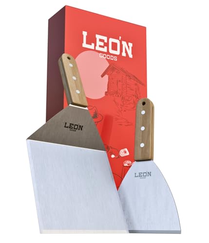 LEÓN Goods © NEU: Grillspachtel Set mit Holzgriff - Brandneu aus Buchenholz und Edelstahl. Robust, Hochwertig und Elegant. von LEÓN Goods