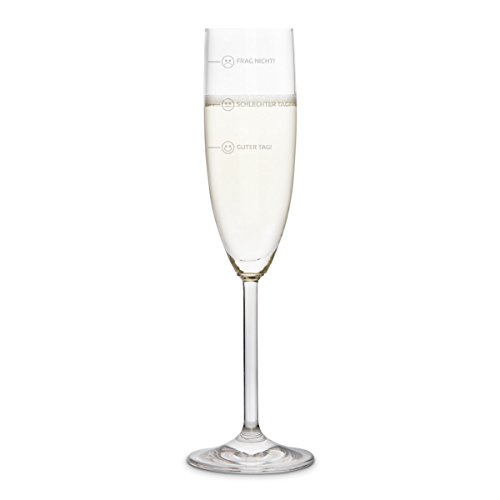 KIXY Sektglas von Leonardo Geschenk Gravur Geburtstag Hochzeit - Smiley Stimmung von LEONARDO HOME