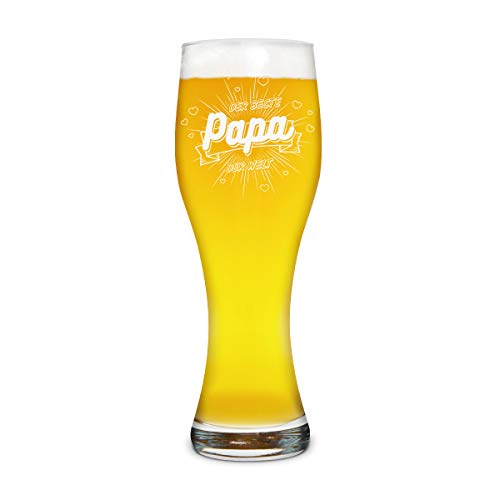 KIXY Weizenglas von Leonardo Geschenk Gravur Bierglas - Der beste Papa der Welt von LEONARDO HOME