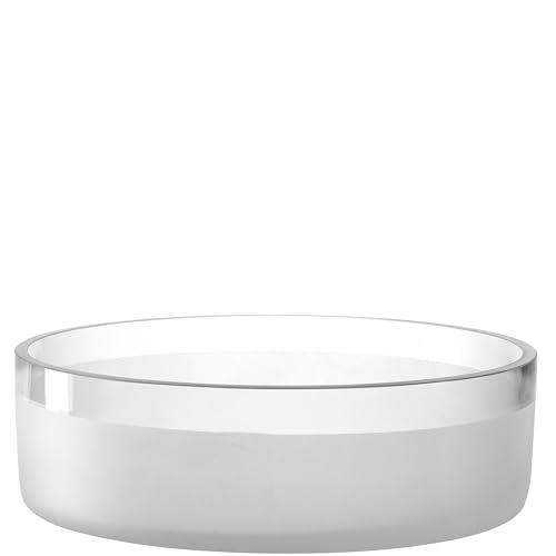 LEONARDO HOME Deko Schale Novara aus satiniertem Glas, multifunktionale, flache runde Glasschüssel, Ø 22,4 cm, Höhe 7 cm, 018631 von LEONARDO HOME