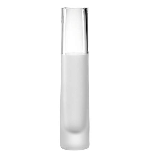 Leonardo Novara Deko-Vase aus satiniertem Glas in modernem Design, schmale, zylinderförmige Glasvase für einzelne Blumen als Solifleurvase, Höhe: 30 cm, Durchmesser 6,3 cm, 520 ml, 018634 von LEONARDO HOME
