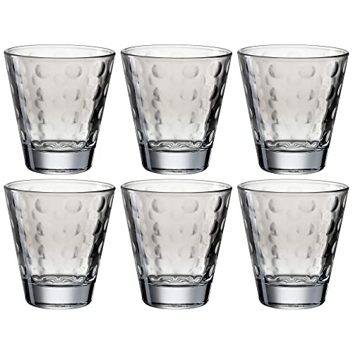 LEONARDO HOME 025893 Trinkglas OPTIC 6er-Set 215 ml grau, Glas von LEONARDO HOME