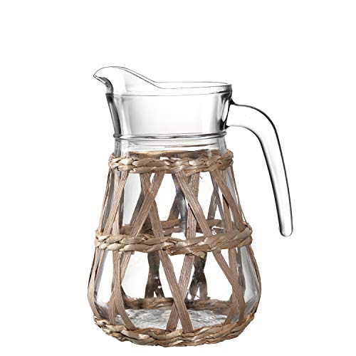 LEONARDO HOME 029960 Krug APERITIVO 1300 ml mit Geflecht, Glas von LEONARDO HOME