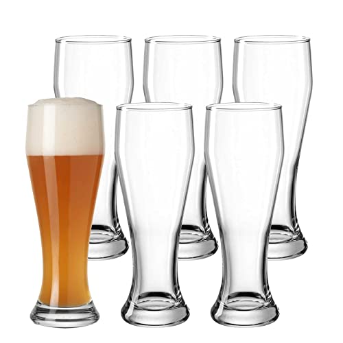 LEONARDO HOME Weizenbierglas 0,5l 6er Set, Glas, 8 cm, 6 von LEONARDO HOME