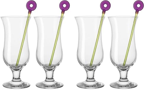 LEONARDO HOME 069198 GK Cocktailgläser Hurricane Bar 4-teilig, Glas, Klar (Packung mit 2) von LEONARDO HOME