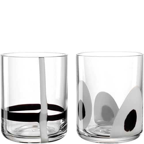LEONARDO HOME BANDA NERA Trinkglas • 1 Set • Handdekoriertes Glas • Schwarz-Weiß-Look • Wasserglas • Softdrinkbecher • Zwei Designs im Set • Spülmaschinengeeignet • Elegante Optik • 300 ml • 055291 LEONARDO HOME BANDA NERA Trinkglas • 1 Set • Handdekoriertes Glas • Schwarz-Weiß-Look • Wasserglas • Softdrinkbecher • Zwei Designs im Set • Spülmaschinengeeignet • Elegante Optik • 300 ml • 055291 von LEONARDO HOME