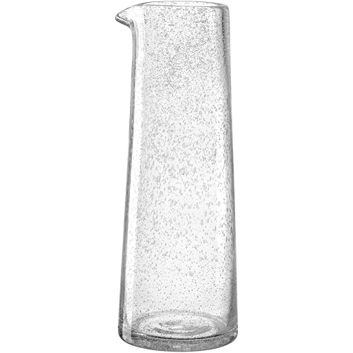 LEONARDO HOME BURANO Krug • 1 Stück • Zeitlose Glaskaraffe • stilvoller Wasserkrug • moderner Saftkrug • handgefertigt • Schaumglas • vielseitig • Karaffe mit Ausguss • Höhe 25 cm • klar • 055290 von LEONARDO HOME