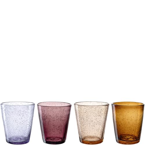 LEONARDO HOME BURANO Trinkglas • 4er Set • 330 ml • Buntes Gläser-Set • Schaumglasoptik • Wasserglas • Softdrinkbecher • Warmer Farbmix • Spülmaschinengeeignet • Alltagstaugliches Design • 055289 LEONARDO HOME BURANO Trinkglas • 4er Set • 330 ml • Buntes Gläser-Set • Schaumglasoptik • Wasserglas • Softdrinkbecher • Warmer Farbmix • Spülmaschinengeeignet • Alltagstaugliches Design • 055289 von LEONARDO HOME