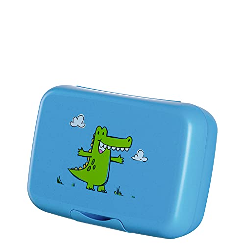 Leonardo Bambini Brotdose für Kinder 1 Stück, bunte Lunchbox mit Tieren bpa-frei, spülmaschinengeeignete Frühstücksdose, blau 19 cm breit 022858 von LEONARDO HOME