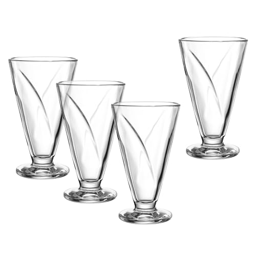 LEONARDO HOME CONO Schale • 4 Stück • Elegante Dessertschalen im konischen Design • Perfekt für Eis, Pudding, Früchte • Stilvoll servieren • Modern • Vielseitig nutzbar • Höhe 16 cm • klar • 057178 von LEONARDO HOME