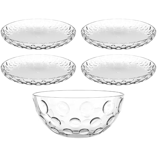 LEONARDO HOME CUCINA OPTIC Schalenset • 5 tlg. Set • Strukturierte Schale mit passenden Tellern • Für jedes Event • Klare Formensprache • Stapelbar • Robust • Vielseitig einsetzbar • klar • 066356 LEONARDO HOME CUCINA OPTIC Schalenset • 5 tlg. Set • Strukturierte Schale mit passenden Tellern • Für jedes Event • Klare Formensprache • Stapelbar • Robust • Vielseitig einsetzbar • klar • 066356 von LEONARDO HOME