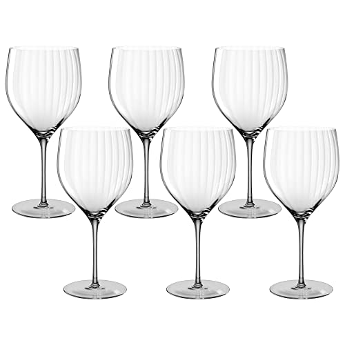 Leonardo Poesia Cocktailglas 6er Set, spülmaschinengeeignete Getränkegläser für Mixgetränke, Höhe 23 cm, 750 ml, grau, 022382 von LEONARDO HOME