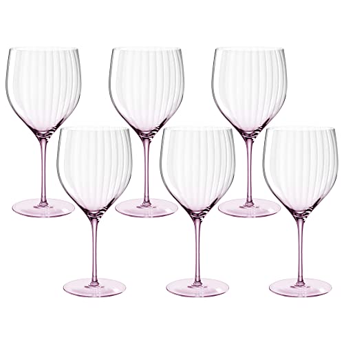 Leonardo Poesia Cocktailglas 6er Set, spülmaschinengeeignete Getränkegläser für Mixgetränke, Höhe 23 cm, 750 ml, rosé, 022378 von LEONARDO HOME