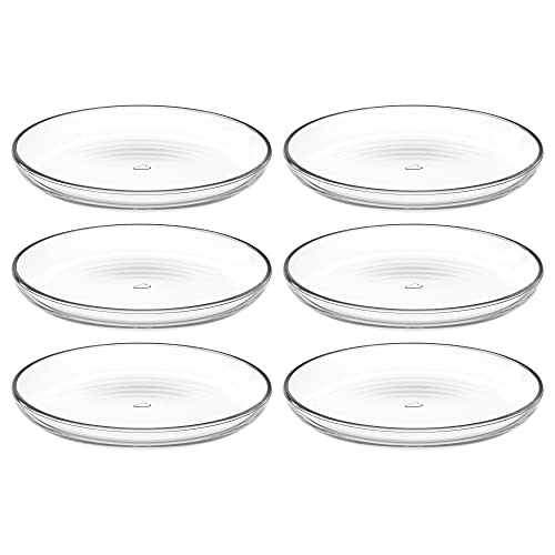 LEONARDO HOME Cucina Teller, 6-er Set, Durchmesser 18 cm, mikrowellengeeignet, Klarglas, 066330 von LEONARDO HOME