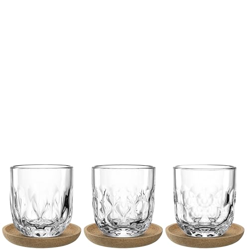 LEONARDO HOME GOCCE Kaffeeglas • 6tlg. Set • 220 ml • 3 Korkuntersetzer • 3 Kaffeebecher • Cappuccinoglas für Siebträger • Spülmaschinengeeignet • Mit Tropfenstruktur • Transparent • 055191 LEONARDO HOME GOCCE Kaffeeglas • 6tlg. Set • 220 ml • 3 Korkuntersetzer • 3 Kaffeebecher • Cappuccinoglas für Siebträger • Spülmaschinengeeignet • Mit Tropfenstruktur • Transparent • 055191 von LEONARDO HOME