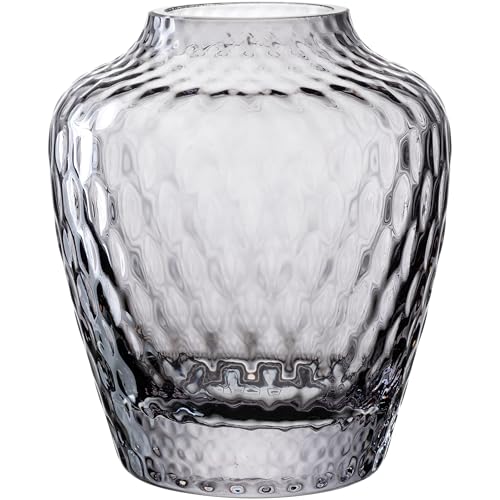 LEONARDO HOME Giulia Vase • 1 Stück • Blumenvase aus grauem Glas • ⌀4,8 cm • Stilvolle Vase mit haptischer Optik • Glasvase für kreative Blumensträuße • Zeitloses Design • Höhe 11 cm • grau • 055283 von LEONARDO HOME