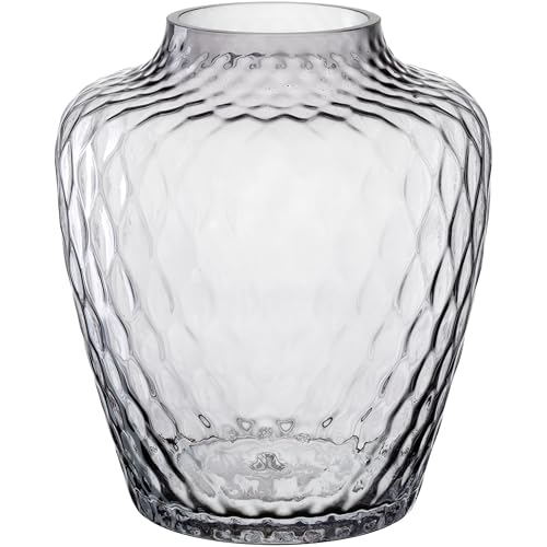 LEONARDO HOME Giulia Vase • 1 Stück • Blumenvase aus grauem Glas • ⌀8,5 cm • Stilvolle Vase mit haptischer Optik • Glasvase für kreative Blumensträuße • Zeitloses Design • Höhe 20 cm • grau • 055284 von LEONARDO HOME