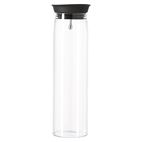LEONARDO HOME Karaffe Brioso 1 Liter, Glas, Wasserkaraffe mit Deckel, Kurg, Glaskanne, handgemacht , 050848 von LEONARDO HOME