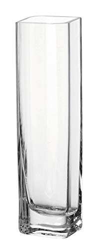 LEONARDO HOME Kasten-Vase Lucca, moderne Blumenvase, handgefertigtes Unikat in rechteckiger Form aus Glas, H 30 x B 8-cm, 014382 von LEONARDO HOME