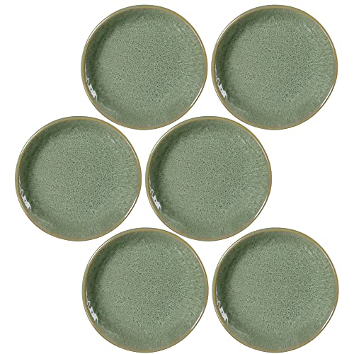 Leonardo Matera Keramik-Teller 6er Set, mikrowellengeeignet, spülmaschinengeeignete Speise-Teller grün, Ess-Teller mit Rand, 6 Stück, Ø 16,3 cm 018372 Leonardo Matera Keramik-Teller 6er Set, mikrowellengeeignet, spülmaschinengeeignete Speise-Teller grün, Ess-Teller mit Rand, 6 Stück, Ø 16,3 cm 018372 von LEONARDO HOME