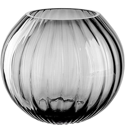 LEONARDO HOME Kugelvase POESIA 17,5 cm grau, 038941, Glas von LEONARDO HOME