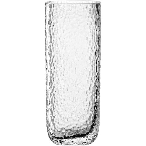 LEONARDO HOME Martello Vase • 1 Stück • Glasvase mit strukturierter Oberfläche • Modernes Design gepaart mit Eleganz • Transparente Blumenvase • Ideal für Blumensträuße • Höhe 26,5 cm • klar • 047098 von LEONARDO HOME
