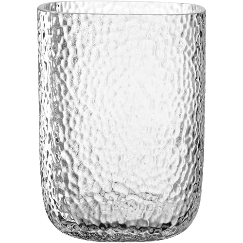 LEONARDO HOME Martello Windlicht • 1 Stück • gehämmertes Windlicht • dekorative Lichtakzente • strukturierte Oberfläche • harmonisches Raumlicht • modernes Designobjekt • Höhe 21 cm • klar • 047097 von LEONARDO HOME