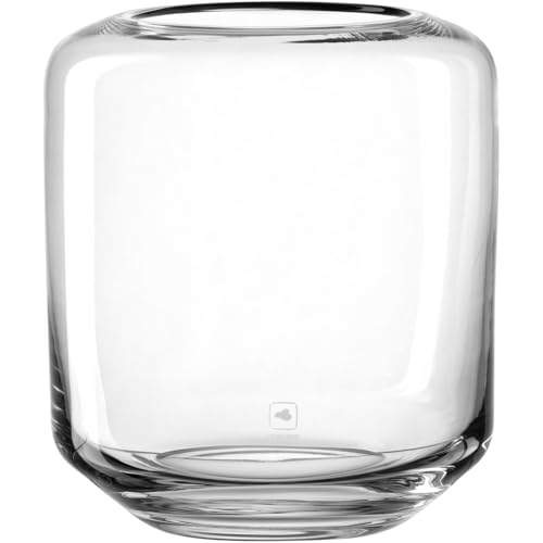 LEONARDO HOME Milano Windlicht, 1 Stück, Moderne Vase aus Glas, stilvolles Windlicht mit unendlich Dekorationsmöglichkeiten, hochwertige Verarbeitung, Höhe 18 cm, transparent, 034155 von LEONARDO HOME