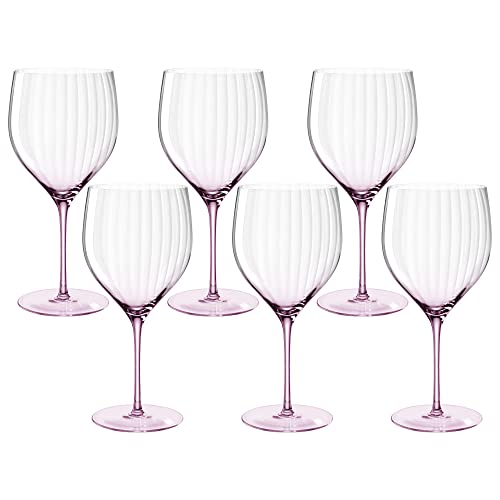 LEONARDO HOME Poesia Cocktailglas 6er Set, spülmaschinengeeignete Getränkegläser für Mixgetränke, Höhe 23 cm, 750 ml, rosé, 022378 von LEONARDO HOME