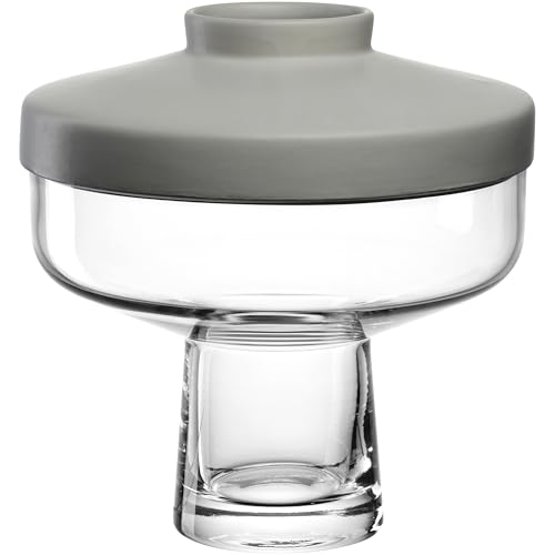 LEONARDO HOME Riva Vase • 1 Stück • Glasvase für kreative Blumenarrangements • ⌀7,5 cm • Stilvolle Blumenvase aus Keramik & Glas • Modernes Design für den Wohnbereich • Höhe 21,5 cm • grau • 055267 LEONARDO HOME Riva Vase • 1 Stück • Glasvase für kreative Blumenarrangements • ⌀7,5 cm • Stilvolle Blumenvase aus Keramik & Glas • Modernes Design für den Wohnbereich • Höhe 21,5 cm • grau • 055267 von LEONARDO HOME