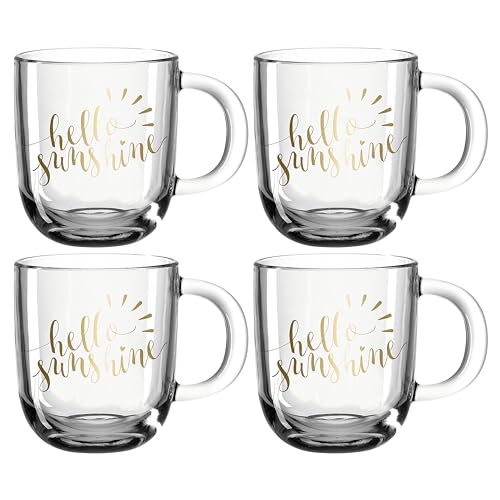 LEONARDO HOME Tasse EMOZIONE 4er-Set 400 ml-hello sunshine, 046413, Glas von LEONARDO HOME