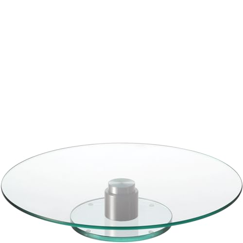 Leonardo Turn Tortenplatte, drehbarer Kuchen teller mit Fuß, Glasplatte für Gebäck, Servier-Platte Ø 33 cm, Klarglas, 044064 von LEONARDO HOME