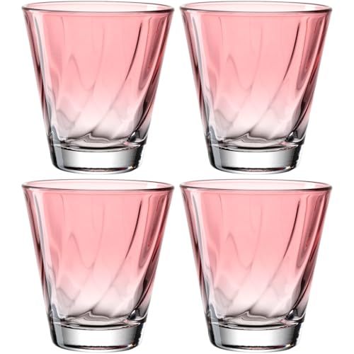 LEONARDO HOME Twist Trinkglas, 4er Set, spülmaschinenfeste Saft-Gläser, hochwertige & moderne Trink-Gläser, ergonomische, alltagstaugliche & geschwungene Wasser-Gläser, rot, 215 ml, 046969 LEONARDO HOME Twist Trinkglas, 4er Set, spülmaschinenfeste Saft-Gläser, hochwertige & moderne Trink-Gläser, ergonomische, alltagstaugliche & geschwungene Wasser-Gläser, rot, 215 ml, 046969 von LEONARDO HOME