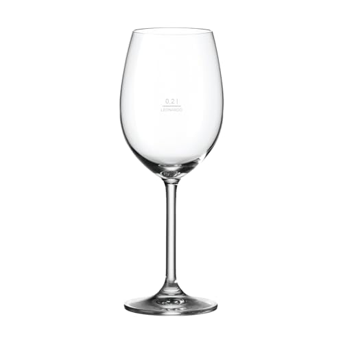 LEONARDO HOME Weißweinglas Daily Gastro-Edition, Geeichtes Weinglas mit 0,2 l - Eichung, Randvollfüllung 370 ml, Genormtes Glas für Hotel & Gastronomie, 1 Stück von LEONARDO HOME
