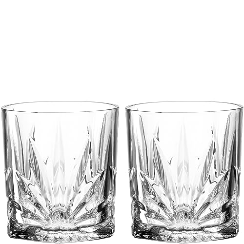 Leonardo Il Mondo Negoni Gläser 2er Set - Großer Tumbler mit Facetten-Optik, hochwertig verarbeitet - Inhalt 330 ml - Spülmaschinengeeignet - 2 Aperitifgläser transparent, 077482 von LEONARDO HOME