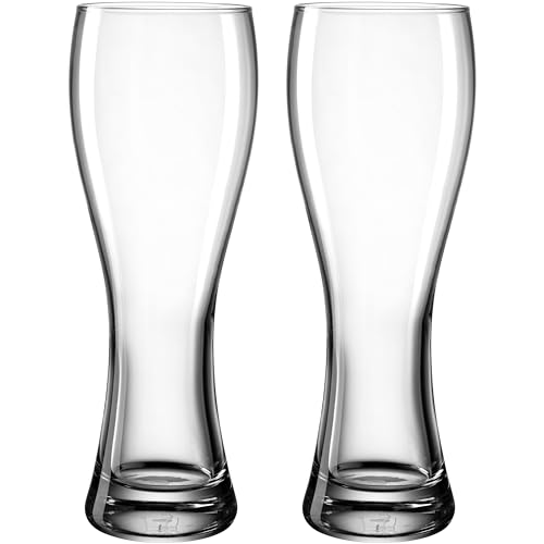 LEONARDO Maxima Weizenbiergläser 2er Set - Weissbiergläser, hochwertig verarbeitet - Inhalt 500 ml - Spülmaschinengeeignet - 2 Weizengläser transparent von LEONARDO HOME