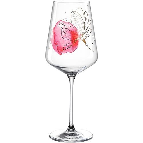 LEONARDO Presente Aperitifglas - Aperol Spritz Glas aus Kristallglas - Mit Blüten-Druck - Inhalt 560 ml - Spülmaschinengeeignet - 1 Cocktailglas von LEONARDO HOME