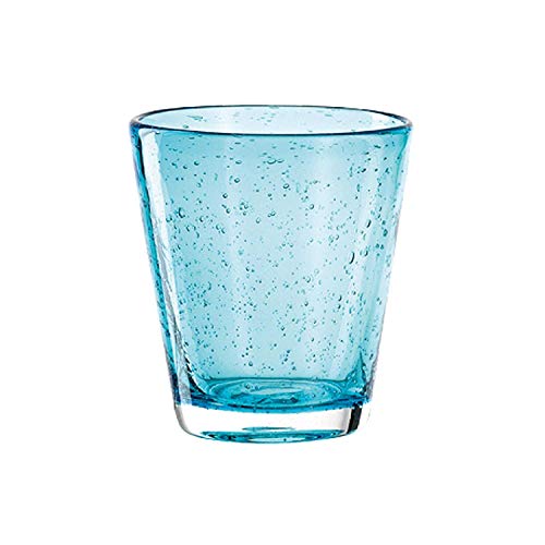 Leonardo 034759 Becher / Glas / Wasserglas / Saftglas - Burano - azzuro / blau - 230 ml - 1 Stück von LEONARDO HOME