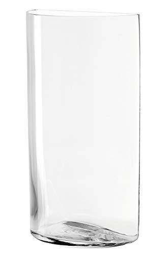 Leonardo Centro Vase Halbkreis, B/H/T: 20/34/10 cm, handgefertigtes Klarglas, 046944 von LEONARDO HOME