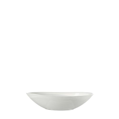 Leonardo Alabastro Glas-Schale, ovaler Design Teller aus Glas, handgefertigte Deko-Schale in weiß, 6,5 x 22 x 15 cm (HxBxT), 031198 von LEONARDO HOME