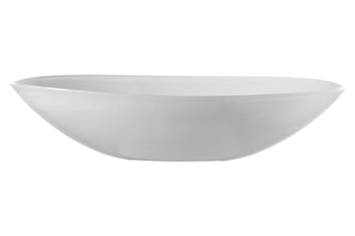 Leonardo Alabastro Glas-Schale, ovaler Design Teller aus Glas, handgefertigte Deko-Schale in weiß, 9 x 32 x 22 cm (HxBxT), 031199 von LEONARDO HOME