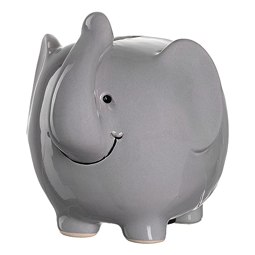 Leonardo Bambini Elefant Spardose, Keramik Sparschwein mit Schlüssel, Geschenk für Kinder, Jungen Mädchen, 11,5 cm, grau farbig, 039193 Leonardo Bambini Elefant Spardose, Keramik Sparschwein mit Schlüssel, Geschenk für Kinder, Jungen Mädchen, 11,5 cm, grau farbig, 039193 von LEONARDO HOME