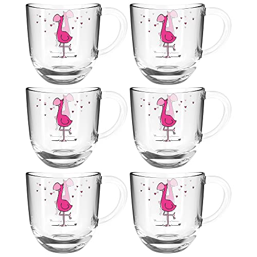 LEONARDO HOME Leonardo Tasse BAMBINI 6er-Set 280 ml Flamingo, 022903, Glas von LEONARDO HOME