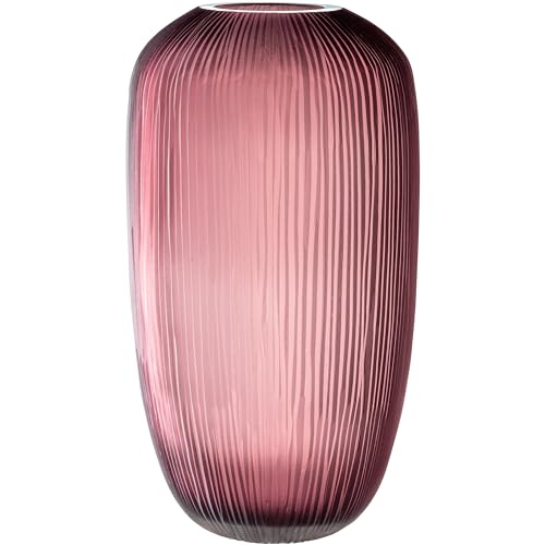 Leonardo Bellagio Bodenvase - Farbige Vase aus hochwertigem Glas mit Relief außen - Handarbeit - Höhe 52 cm, Durchmesser 27 cm - Berry, 036455 Leonardo Bellagio Bodenvase - Farbige Vase aus hochwertigem Glas mit Relief außen - Handarbeit - Höhe 52 cm, Durchmesser 27 cm - Berry, 036455 von LEONARDO HOME