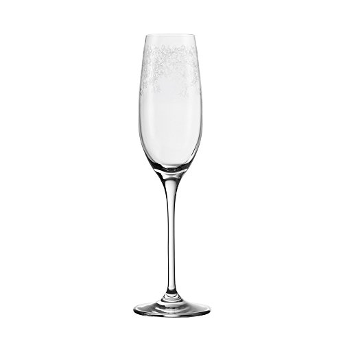 Leonardo Chateau Sekt-Gläser 6er Set, spülmaschinenfeste Prosecco-Gläser, Sekt-Kelch mit gezogenem Stiel, Sekt-Glas mit Gravur, 200 ml, 035302 von LEONARDO HOME