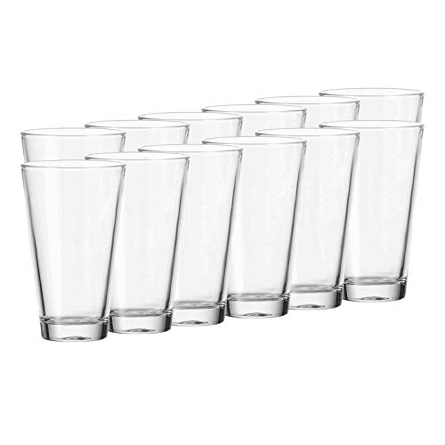 Leonardo Ciao Trink-Gläser, 12er Set, Trink-Becher aus Glas, spülmaschinengeeignete Wasser-Gläser,Getränke-Set, 300 ml, 017207 von LEONARDO HOME
