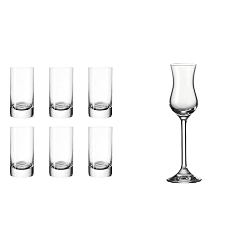 Leonardo Easy+ Schnaps-Gläser, 6er Set, 5 cl, 50 ml, 039615 & Leonardo Daily Grappa, Schnaps-Glas mit Stiel, spülmaschinenfeste Digestif-Gläser, 6 Stück von LEONARDO HOME