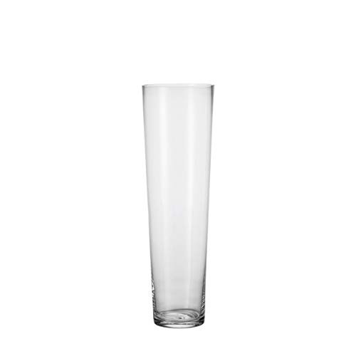 Leonardo Konisch Boden-Vase, handgefertigte Glas-Vase, konisch geformte Blumen-Vase, Deko-Vase aus Glas, mit massivem Eisboden, Höhe: 60 cm, 029547 von LEONARDO HOME