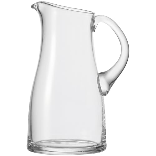 Leonardo Liquid Krug, handgefertigter Glas-Krug, Wasser-Karaffe mit Henkel im klassischen Design, 1850 ml, 065330 von LEONARDO HOME